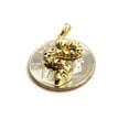 thumbnail image 5 of 14k yellow gold Rattle snake reptile Pendant charm diamond cut fine jewelry 1.7g, 5 of 12