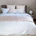 thumbnail image 6 of 100% French Linen Duvet Cover - Full/Queen - Cream & Wave Stripe | BOKSER HOME, 6 of 8
