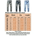 thumbnail image 2 of Fashion Mens Ripped Jeans Destroyed Slim Fit Straight Casual Washed Vintage Pants with Holes, 2 of 6