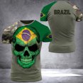 thumbnail image 1 of t-shirt à Imprimé Drapeau Français 3d, Procédé flexible, Style de Rue, Manches Courtes, Haut pour Homme, 1 of 5