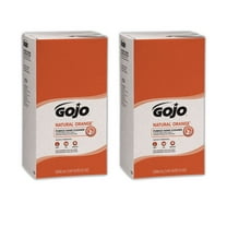 GOJO Industries 7556-02 5000 mL NATURAL ORANGE Pumice Hand Cleaner Refill - Citrus Scent (2/Carton)