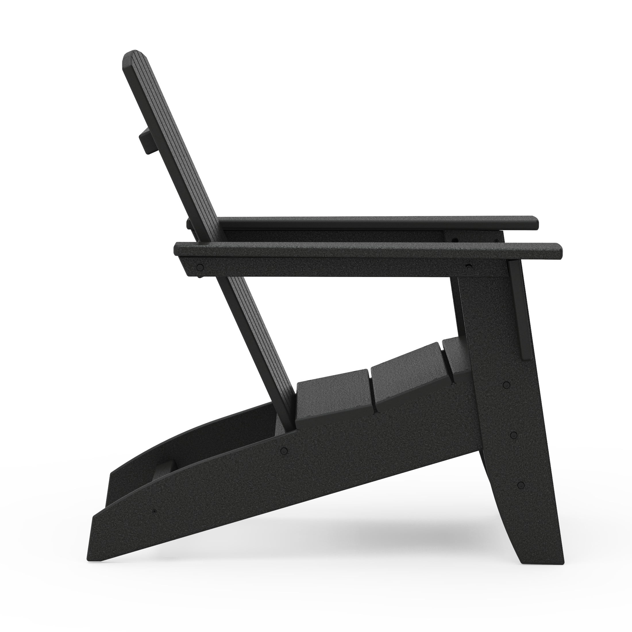 Better Homes & Gardens by POLYWOOD Southlake Outdoor Modern Adirondack Chair, All-Weather HDPE, Patio Seat, Black