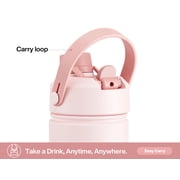 POWCAN 26 oz Insulated Water Bottle with 2-in-1 Straw and Spout Lid, Keep Cold 24H, Leak-Proof, Fits in Car Cup Holder, Stainless Steel Water Bottle for Sports, Travel, and School (Cotton Candy)