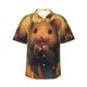 thumbnail image 1 of Fotbe Cute Sunflower Guinea Pig Camisa Hawaiana para Hombre Unisex – Camisa Casual de Verano con Botones de Manga Corta de Algodón y Lino,Small, 1 of 7