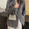 thumbnail image 5 of Bolsos de hombro de moda con diseño de perlas ahuecados, bolsos cruzados ligeros de lujo de gran oferta 2024 para mujer, bolsas femeninas de tendencia, 5 of 5