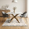 thumbnail image 3 of ODIKA 5'x7' Beige Black Interlocking Geometric Trellis Washable Area Rug Contemporary Crossover Motif Design with Dotted for Small Living Room, Bedroom, Easy Care, Non-Shedding, Pet Friendly, 3 of 7