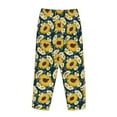 thumbnail image 5 of Xecao Sunflowers Women's Straight Lounge Pajama Pants: The Epitome of Relaxed Sleepwear, 5 of 9