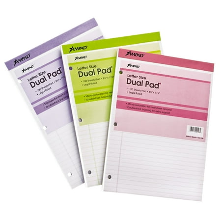 Ampad Legal Pad - Ampad Letter Size Dual Pads, 8-1/2