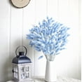 thumbnail image 3 of 120 PCS Blue Dried Pampas Grass Decor, 17-inch Pompas Floral, Dry Flowers for Decoration, Pampas Grass in Bulk Tall, Blue Bunny Tails Dried Flowers for Boho Wedding Decor, 3 of 10