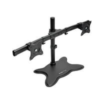 Tripp Lite Dual Desktop Monitor Stand, For 13" to 27" Monitors, 31.69" x 10" x 18.11", Black, Supports 26 lb