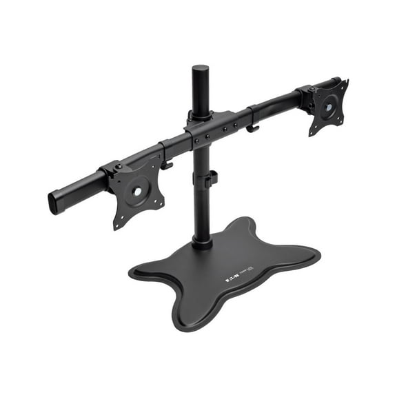 Tripp Lite Dual Desktop Monitor Stand, For 13" to 27" Monitors, 31.69" x 10" x 18.11", Black, Supports 26 lb