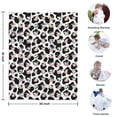 thumbnail image 4 of White Cow Black Spot Face Pattern Blanket,Comfortable Soft Lamb Wool Throw Blanket,All Season,Warm Lightweight Blankets for Sofa Bed Couch Living Room Chair,30"x40", 4 of 4