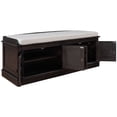 thumbnail image 6 of Aukfa Storage Bench with 4 Doors and Adjustable Shelves - Shoe Bench with Removable Cushion for Living Room - Espresso, 6 of 8