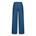 thumbnail image 5 of LEKWK Jeans for Women High Waist Wide Leg Cropped Pants Crossover Hem Relaxed Denim Pants with Pockets Perfect for Summer Casual Outings or Streetwear Looks, 5 of 6
