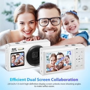 Plagage 5K Digital Camera, 80MP Vlogging Camera with Dual Lens, 18X Digital Zoom for Teens Beginner