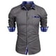 thumbnail image 1 of pstuiky Camisas casuales de manga larga para hombre, Camisa informal de verano de manga larga con solapa y botones para hombre tops de invierno para hombre xl, 1 of 6