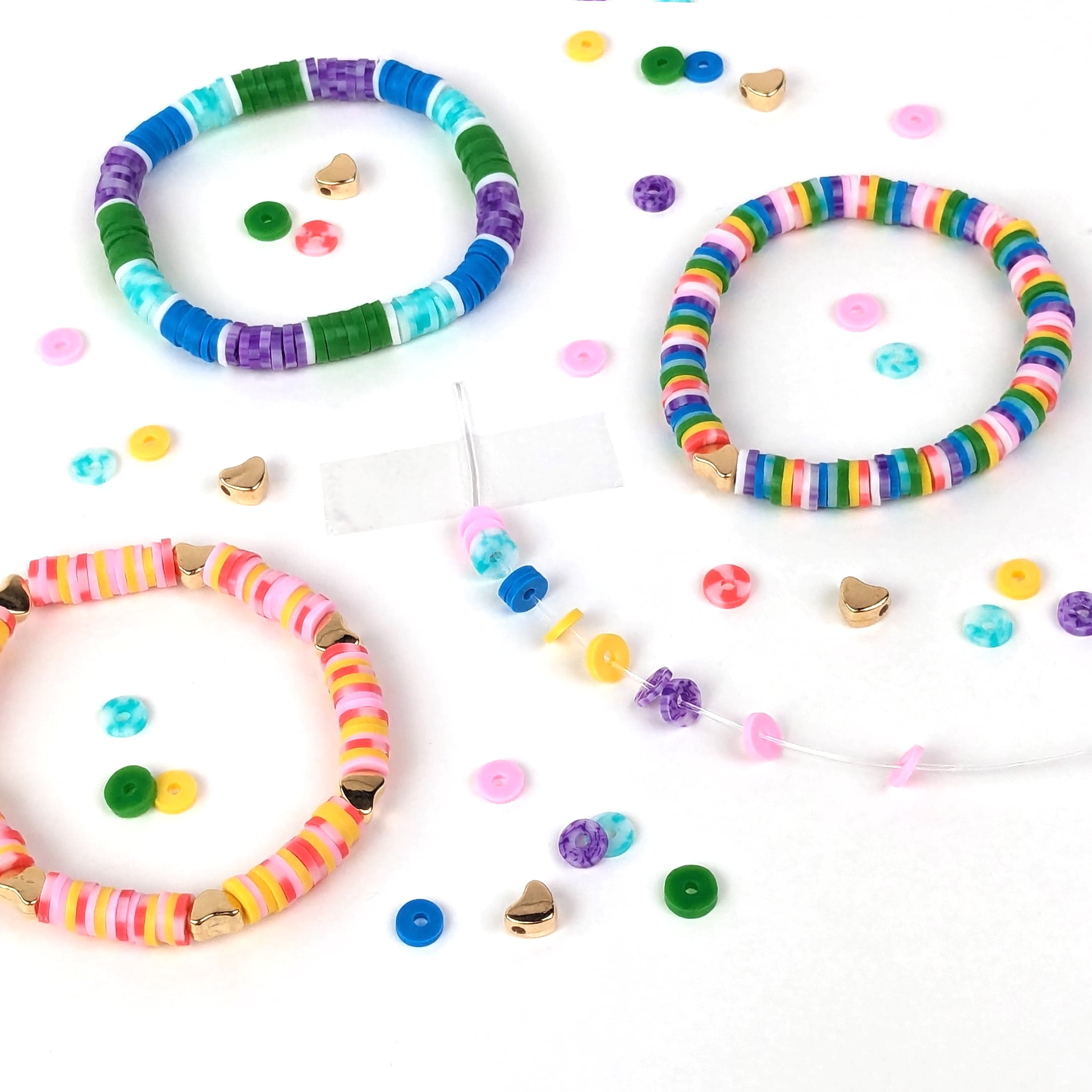(2 pack) Hello Hobby Clay Bead Jewelry Making Kit for Kids