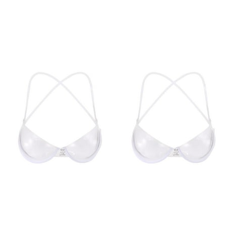 2-Pack Strap Clear Bra Transparent Underwear Bra Bra Disposable plus Size Lingerie for Women 4x Rose Lingerie Set for Women Women Christmas Lingerie Dress Stockings for Women Lingerie Sleep Romper