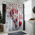 thumbnail image 4 of Cute Snowman Winter Bathroom Shower Curtain Merry Christmas White Pine Branch Waterproof Washable Shower Curtains for Bathtub Bath Decor with Grommets and Hook 66 X 72 Inch, 4 of 8