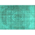 thumbnail image 1 of Ahgly Company Machine Washable Indoor Rectangle Persian Turquoise Blue Traditional Area Rugs, 2' x 3', 1 of 4