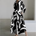 thumbnail image 2 of Women's Polo Collar Long Sleeve Maxi Dress - Ankle-Length, Elastic, Button Detail, Polyester, 2 of 10