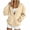 Khaki, variant on QINGFSAP Womens V Neck Sweatshirt Long Sleeve Button Pocket Loose Fit Casual Fall Winter Top