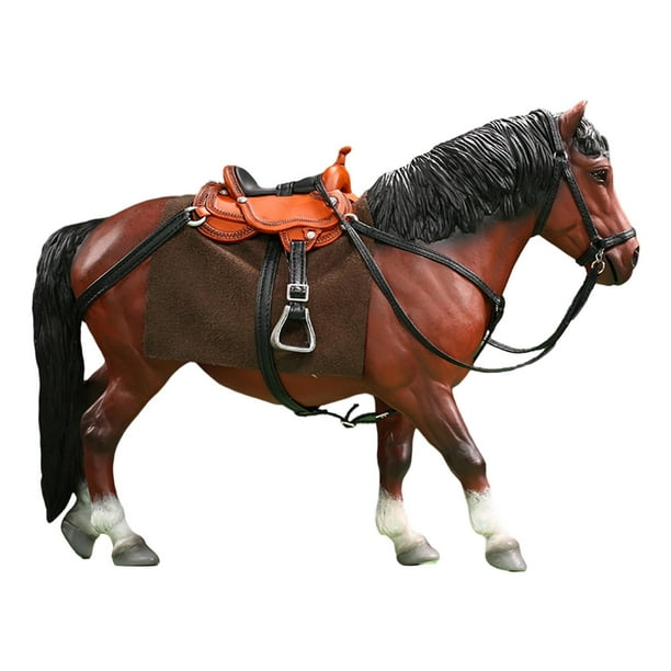 Modelo de caballo a escala 1/12, adornos de juguete, figura de caballo en miniatura coleccionable para 6 Marrón