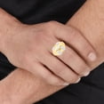 thumbnail image 2 of Floreo 10k Yellow Gold 14mm Two-Tone Cross CZ Square Ring, Sizes 5 - 13, 2 of 6