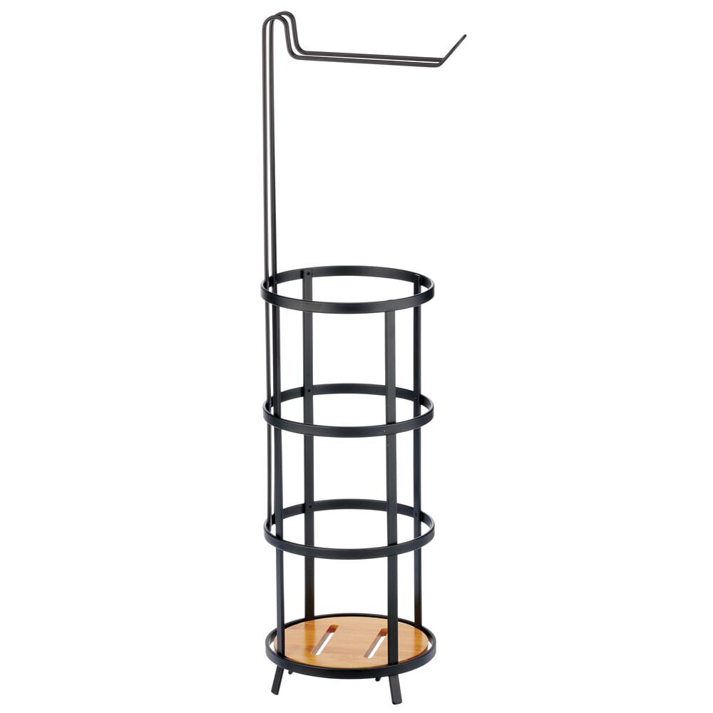 mDesign Metal Toilet Paper Holder Stand and Dispenser, Holds 4 Rolls
