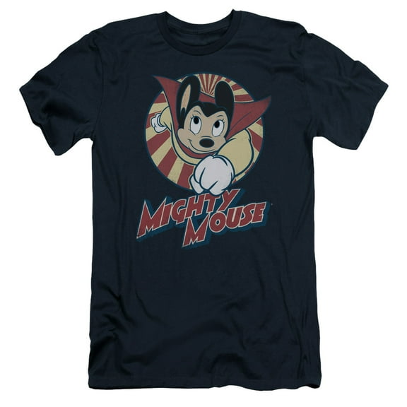 Mighty Mouse The One The Only Adult 30/1 T-Shirt Navy