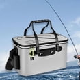 thumbnail image 1 of Cubo para peces plegable, cubo para pesca, resistente, de gran capacidad, portátil, cubo para peces , grueso para viajar, acampar al aire libre Gris S, 1 of 8