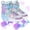 Purple, variant on Kids Roller Skates for Girls Boys - Purple Butterfly for Big Kids - Adjustable All Light up Wheels Indoor Outdoor Sports Birthday Gift