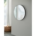 thumbnail image 2 of Mirrona SUNBOW  Black Flat Round Wall Mirror - 24 inches, 2 of 5