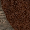 thumbnail image 6 of Rugs.com Solid Shag Collection Rug – 7 Ft Round Chocolate Brown Shag Rug Perfect For Kitchens, Dining Rooms, 6 of 9