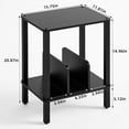 thumbnail image 2 of Record Player Stand with Vinyl Storage up to 100 Albums, Black Turntable Stand, Vinyl Record Storage, 2 of 8