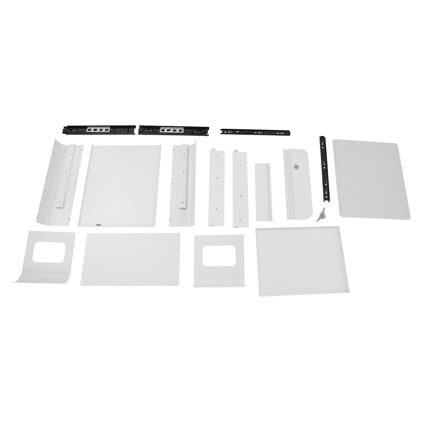 Under Desk Pull-Out Drawer, Lockable Sliding Storage Drawer, Under Desk Drawer for Standing Desks and Standard Fixed-Height Workstations