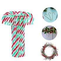 Candy Cane Hanging Decor,40Pcs Christmas Candy Canes for Xmas,Hanging Ornaments,QZS Party Supplies for Home,Party Decoration(Green Red White)