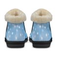 thumbnail image 6 of Psesaysky Blue Snow Boots with Snowflakes for Students Women Wide Toe Comfortable Plush Winter Boots Soft and Warm Flannel Lining, 6 of 7