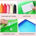 thumbnail image 4 of Pedty ,Plastic File Folders Envelope Expanding File Wallet Organizer Documents Folder with Snap Closure and Pocket A5 Size Transparent File Pouch for School (Assorted Color Vertical), 4 of 7
