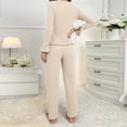 thumbnail image 3 of Womens Long Sleeve Pajama Sets Lounge Set Cute Casual 2 Piece Pjs Outfit Fall Sleepwear Nightwear, 3 of 7