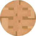 thumbnail image 1 of Ahgly Company Indoor Round Patterned Cantaloupe Orange Area Rugs, 7' Round, 1 of 6