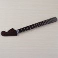 thumbnail image 3 of Mástil de guitarra eléctrica de 22 trastes con cabeza grande, wengué natural mate, ancho de 5,6 pulgadas, almohadilla de hueso de vaca, traste mediano de cobre blanco, 3 of 7