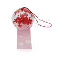 thumbnail image 3 of Handblowed Japanese Edo Furin Wind Bell Wind Chimes with Handpainted Rose, 3 of 6
