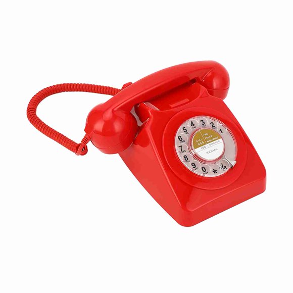Teléfono Con Dial Giratorio Retro, Teléfono Fijo Vintage, Escritorio Phonered