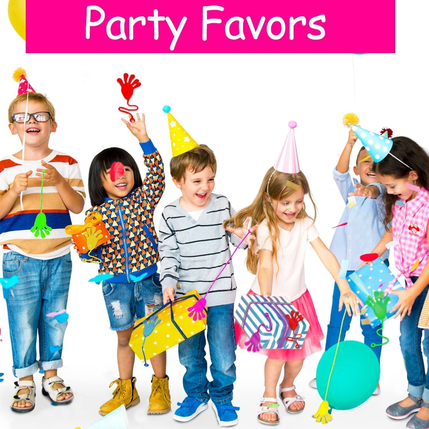Buy Entervending Sticky Hands for Kids - Bulk Party Favors - 100