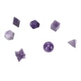 thumbnail image 4 of 7 Uds. De cristales curativos de chakras, patrones geométricos, piedra semipreciosa, adorno decorativo de cristales de energía positiva, color morado, 4 of 5
