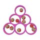 thumbnail image 2 of Juego de lanzamiento de pelota para piscina con puntuación para niños y adultos, flotador de espuma para deportes acuáticos, fiestas, diversión Rosa roja, 2 of 10