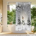 thumbnail image 6 of Winter Forest Shower Curtain Snow Covered Forest Trees Pathway Nature Scene Shower Curtains White Snowmans Waterproof Bath Curtains for Bathroom Decor 59.06in, 6 of 8