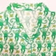 thumbnail image 4 of Conjunto de pijama Ammiko Y2K Monkey Beach de manga corta verde para mujer, 4 of 5