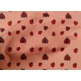 thumbnail image 4 of oneOone Tissu Popeline de Coton Pêche Rouge Insecte Matériel de Couture Tissu Imprimé au Mètre 42 Pouces de Large, 4 of 4